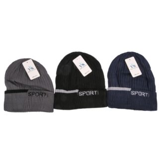 Hw Men Folded Beanie "Sport" Asst Col