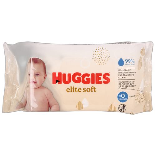 Huggies Baby Wipe Elite Soft 56 Ct