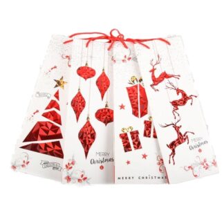Hx Xm Gift Wine Bag W/Asst Designs