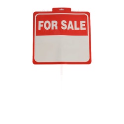 Sign "For Sale" 14X15" Weatherproof W/Pole 26"
