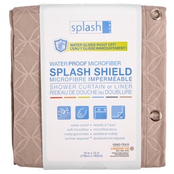 Waterproof Mfiber Shower Curtain/Liner Taupe 70X72"