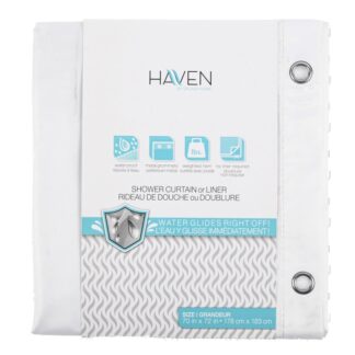 Haven Shower Curtain/Liner White 70 X 72 In