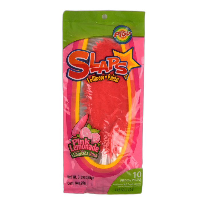 Pigui Slaps Lollipops Pink Lemonade 10 Ct