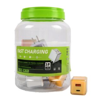 Fast Charging Wall Charger Type-C & Micro Usb Asst Color In Jar