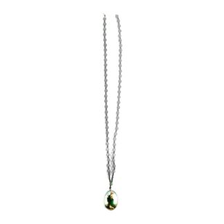Necklace San Judas Green Beads