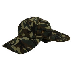 Summer Hat W/Neck Flap Camo