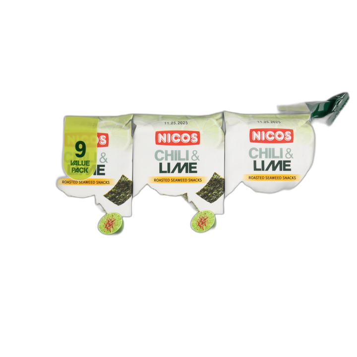 Nicos Chili & Lime Seaweed Snacks 0.14 Oz
