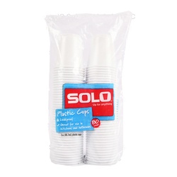 Solo Plastic Cups White 3 Oz 80 Ct