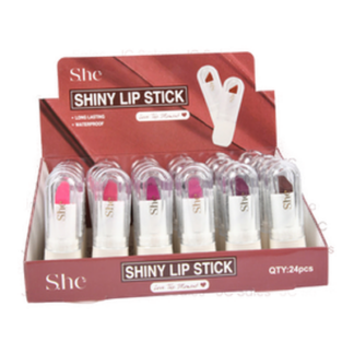 S.He Shiny Lip Stick Waterproof Plums Colors