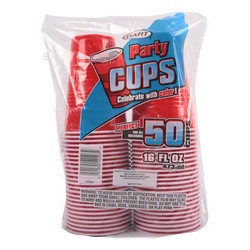 Dart Red Party Cups 16 Oz 50 Ct