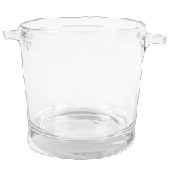 Glass Ice Bucket Clear 34.5 Oz