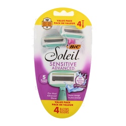 Bic Soliel Sensitive Razors 5 Blades 4 Pk