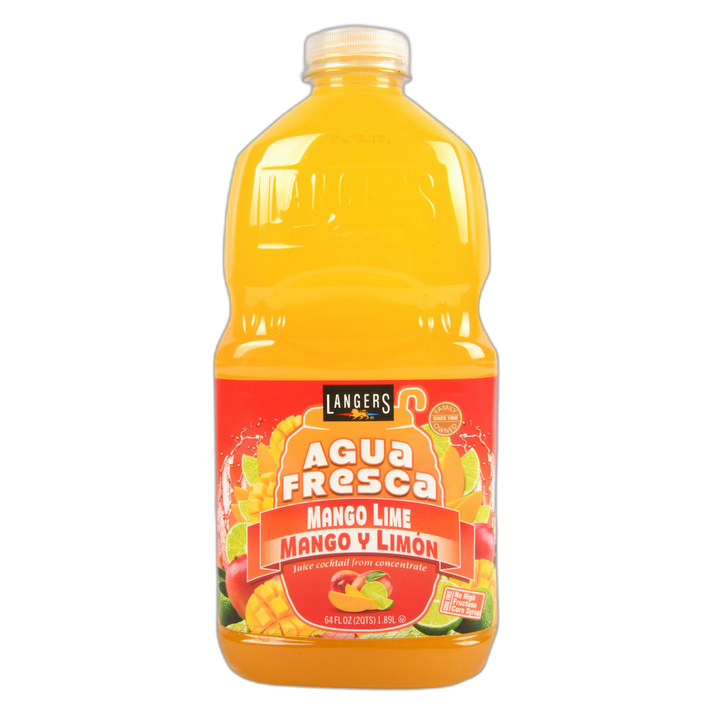 Langers Agua Fresca Mango Lime Drink 64 Oz