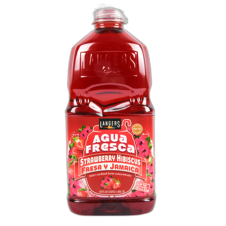 Langers Agua Fresca Straw Hibiscus Drink 64 Oz