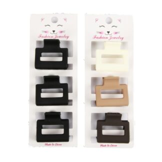 Hair Claw Clip Small Asst Color 3 Pc
