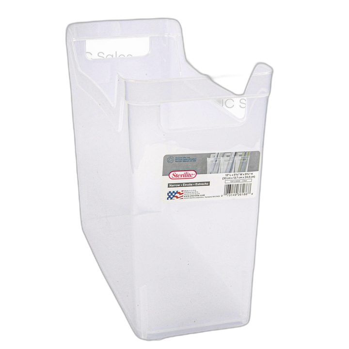 Sterilite Narrow Storage Bin Clear 13X5.4X9.75"