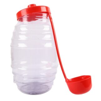 Plastic Vitrolero Clear W/Lid & Ladle 3 Gal