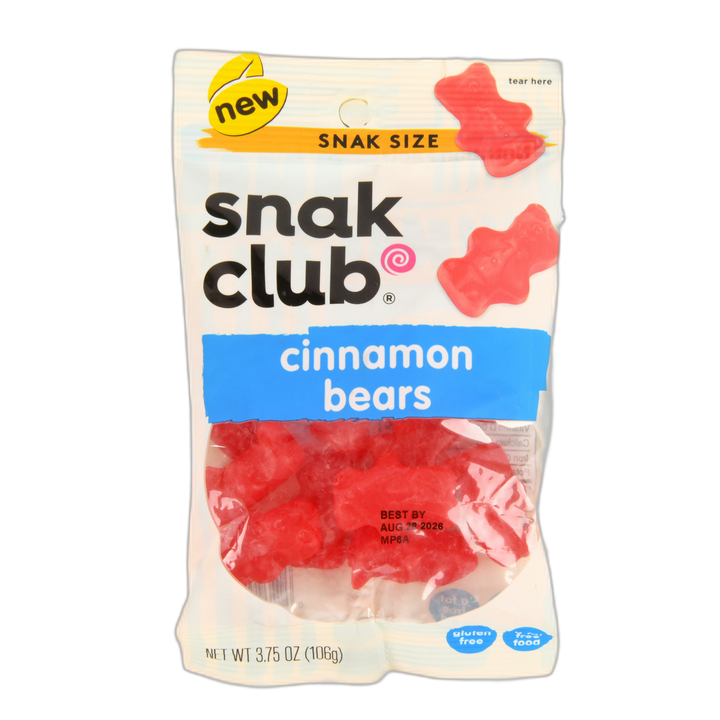 Snack Club Gummy Cinnamon Bears 3.75 Oz