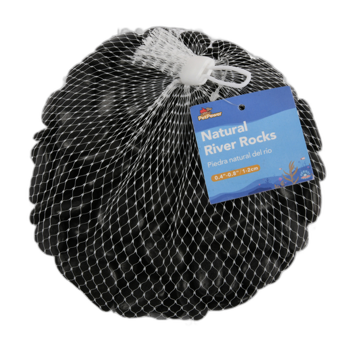 Natural River Polish Rocks Black 1-2 Cm