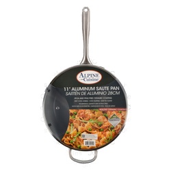 Ac Alum Saute Pan Grey Ceramic Coat W/Lid 11 In