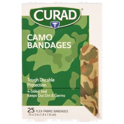 Curad Camo Bandages Green 25 Ct