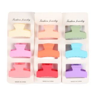 Hair Claw Clip Pastel Asst Color Sm 3 Pc