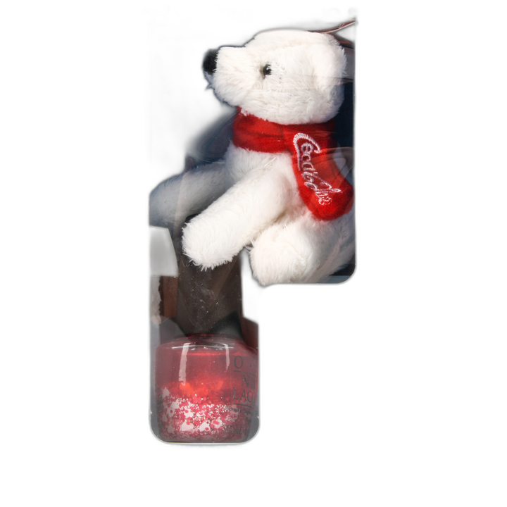Opi Red/White Nail Lacquer W/Coca-Cola Bear
