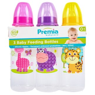 Premia Baby Bottles Animals Asst 9 Oz 3 Pk