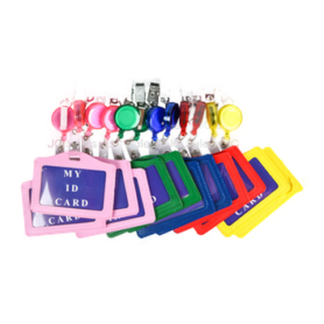 Retractable Clip I.D. Badge Holder Key Chain Asst