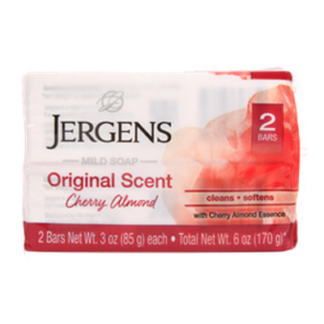 Jergens Bar Soap Cherry Almond 2 Pk 3 Oz
