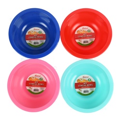Kocina Plastic Cereal Bowl Asst Color 4 Pc