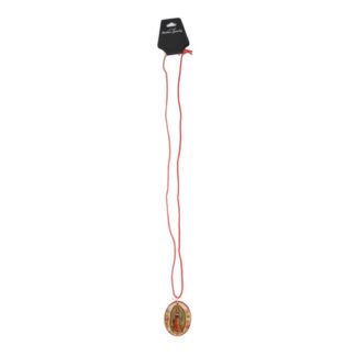 String Necklace Virgen De Guadalupe Red