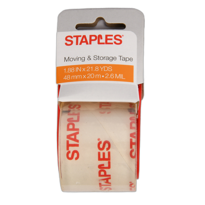 Staples Moving & Storage Tape W/Cutter 1.88"X21.8 Yds