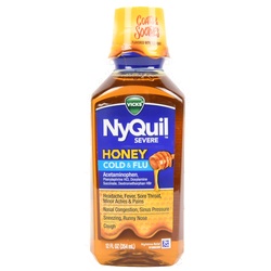 Nyquil Severe Honey Cold & Flu 12 Oz
