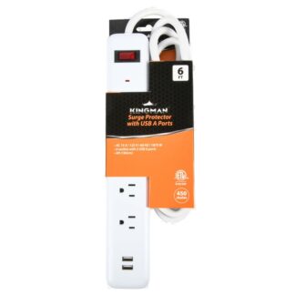 Kingman Power Strip Etl 6 Plugs 2 Usb Ports