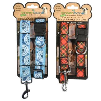 Pet Greenbone Leash & Collar Combo Set