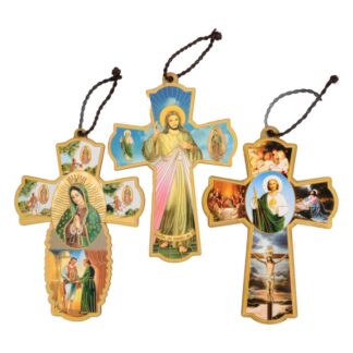 Hanging Religious Cross Decoration Asst