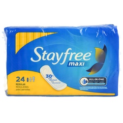 Stayfree Maxi Pads Regular 24 Ct