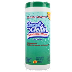 Good & Clean Disinfectant Wipes Fresh Scent 30 Ct