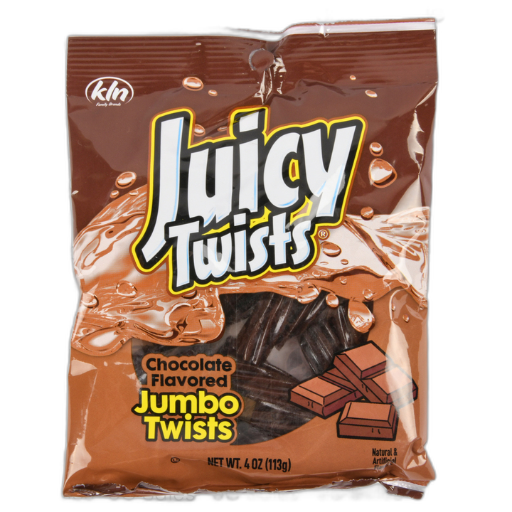 Juicy Jumbo Twist Candy Chocolate 4 Oz