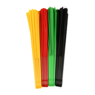 Folding Hand Big Fan Asst Solid Colors