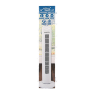 Hs Brentwood Oscillating Tower Fan Wht 32"
