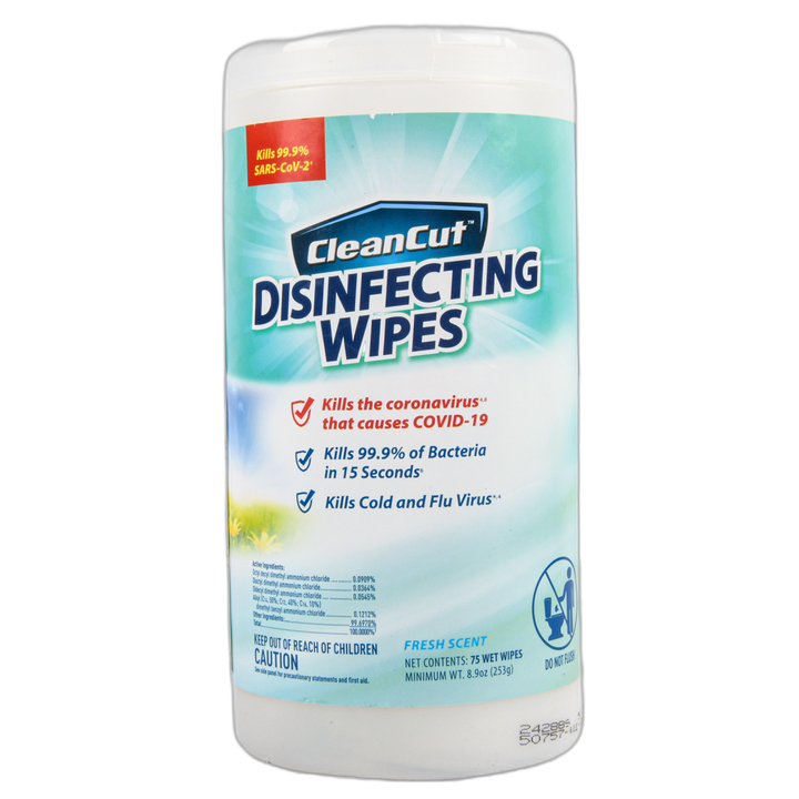 Clean Cut Disinfecting Wipes Fresh Scent 75 Ct