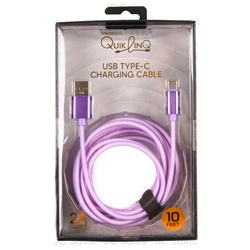 Usb Type C Charging Cable Asst Color 10 Ft