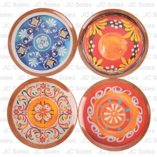 Kocina Melamine Talavera Lunch Plate Asst 8"