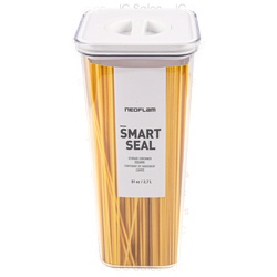 Smart Seal 91 Oz Square Canister W/White Lid