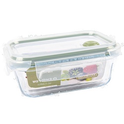 Wavy Gloss 12 Oz Rectangle Food Storage Dark Green Vent