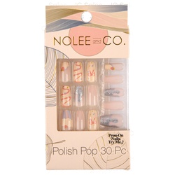 Polish Pop 3D Press On Nails Ribbn&Swrl 30 Pc