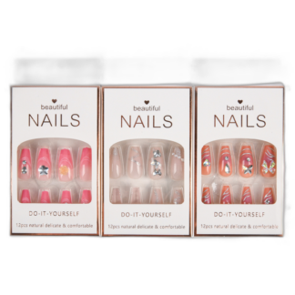 Beautiful Nails Diy Asst Color & Beads 12 Pc