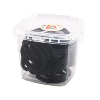 Elastic Hair Ties Black 30 Ct